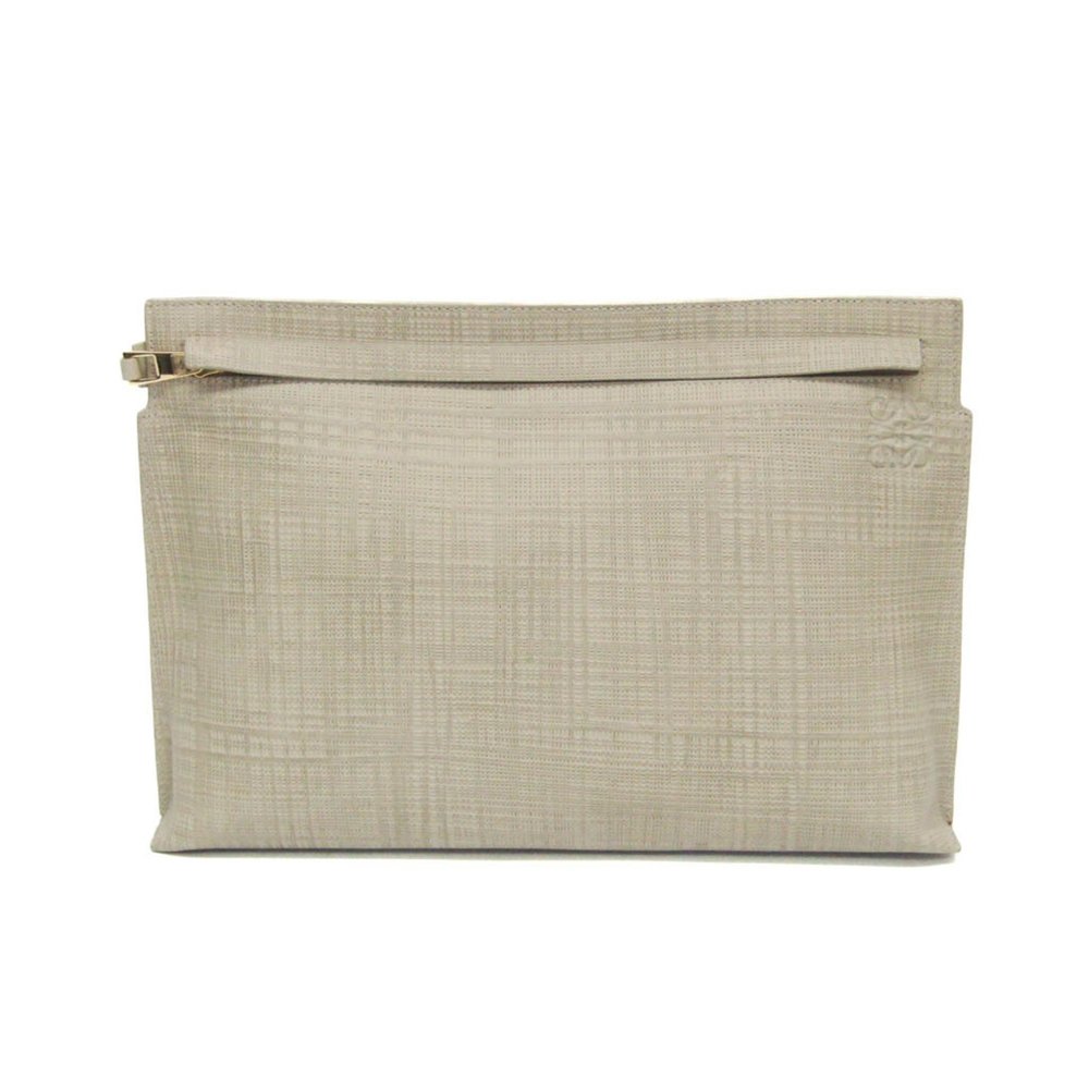 Loewe Linen T Pouch Women,Men Leather Clutch Bag,Pouch Beige